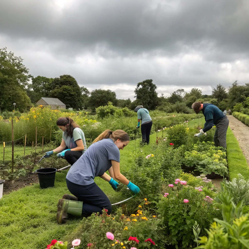 KALORENTH team working in an eco-garden